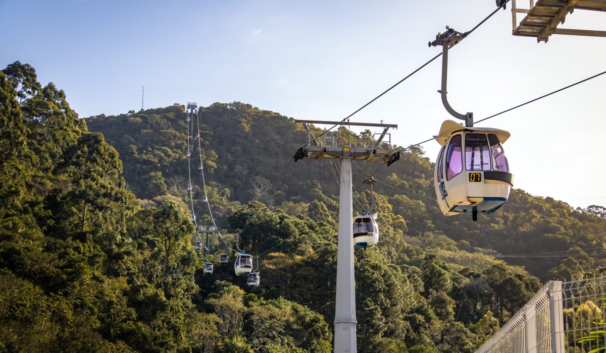 Cable car at Praia de Laranjeiras Beach - Balneario Camboriu, Santa Catarina, Brazil