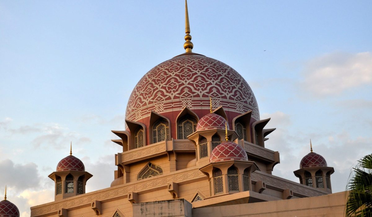 A scenic view of the dome of a mosque in Putrajaya, Malaysia
