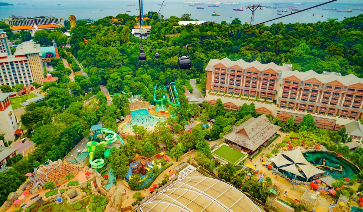 Singapore cable car (Sentosa Island). Shooting Location: Singapore